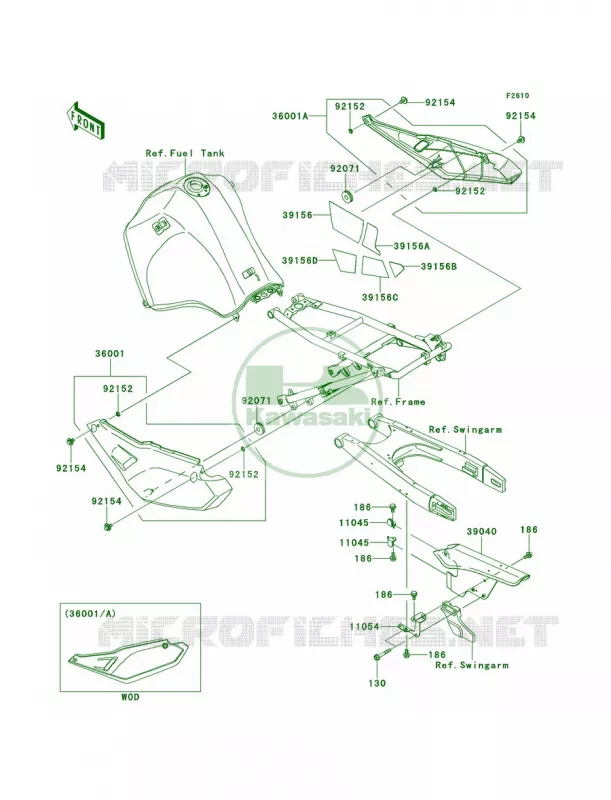 Side CoversChain CoverEBFECF Kawasaki MOTOS 650 2012 KLR650  KL650ECF
