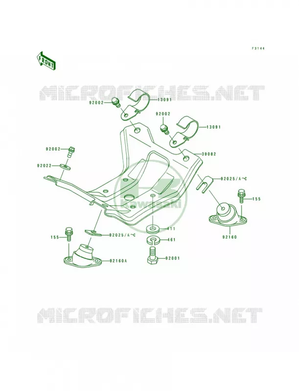 Engine Mount Kawasaki JET SKI 440 1992 JS440  JS440-A16