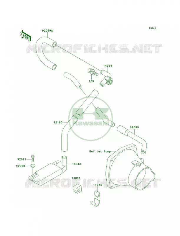 Bilge System Kawasaki JET SKI 650 1991 X2  JF650-A6