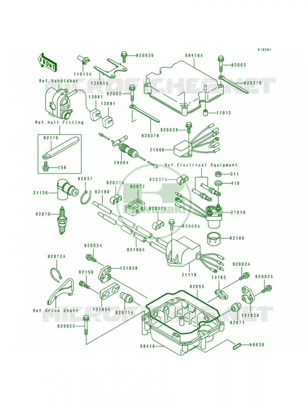 Ignition SystemJF650-B7 Kawasaki JET SKI 650 1991 TS  JF650-B3