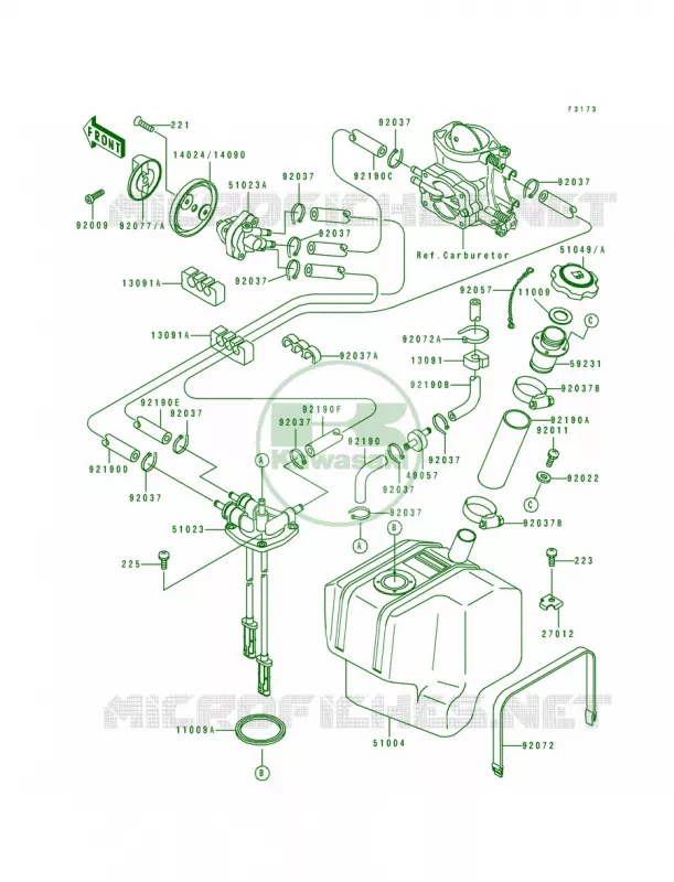 Fuel Tank Kawasaki JET SKI 650 1991 SC  JL650-A1