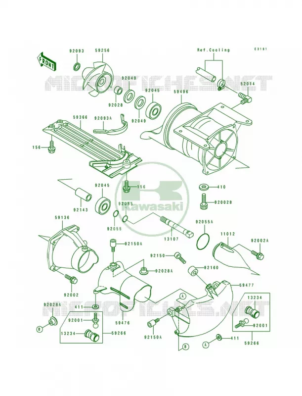 Jet Pump Kawasaki JET SKI 650 1991 SC  JL650-A1