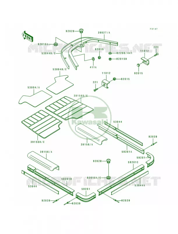 Pads Kawasaki JET SKI 650 1991 SC  JL650-A1