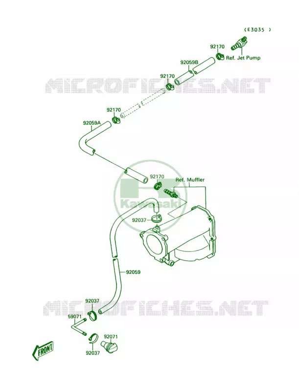 Cooling Kawasaki JET SKI 300 1991 300 SX  JS300-A5