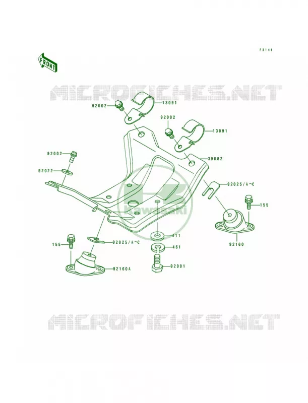 Engine Mount Kawasaki JET SKI 440 1991 JS440  JS440-A15