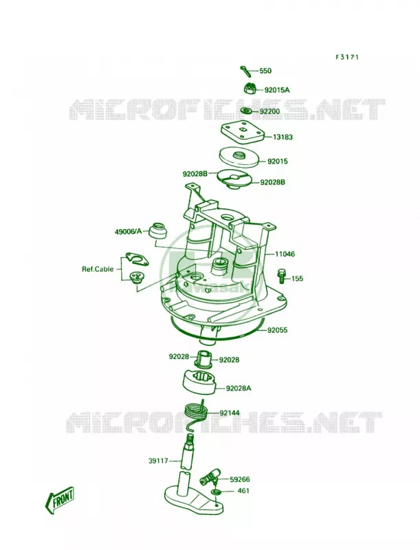 Handle Pole Kawasaki JET SKI 650 1990 TS  JF650-B2
