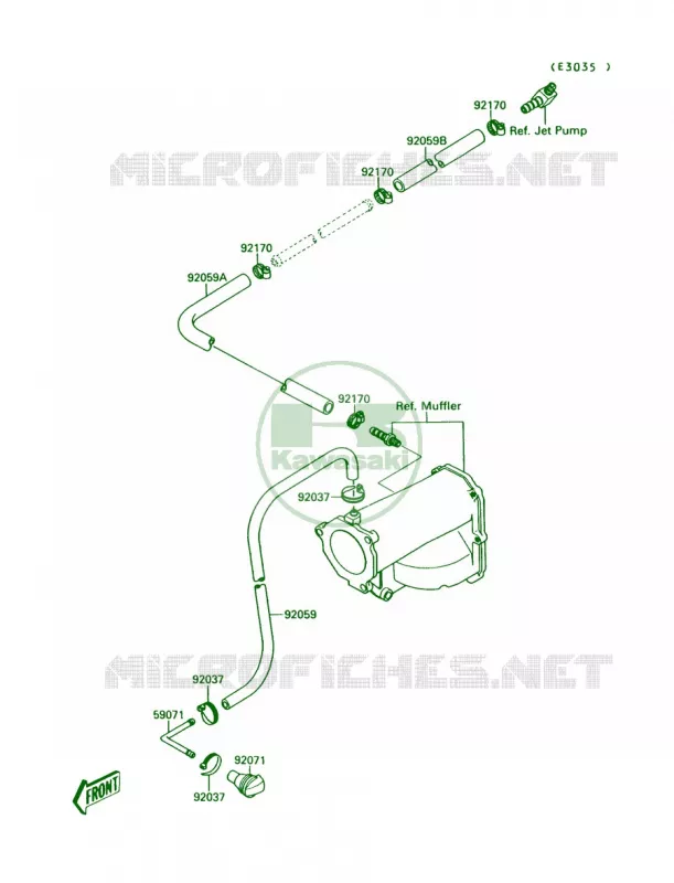 Cooling Kawasaki JET SKI 300 1990 300 SX  JS300-A4