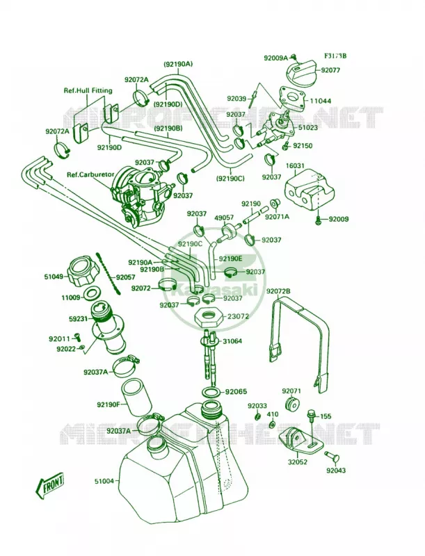 Fuel TankJS300-A5 Kawasaki JET SKI 300 1990 300 SX  JS300-A4