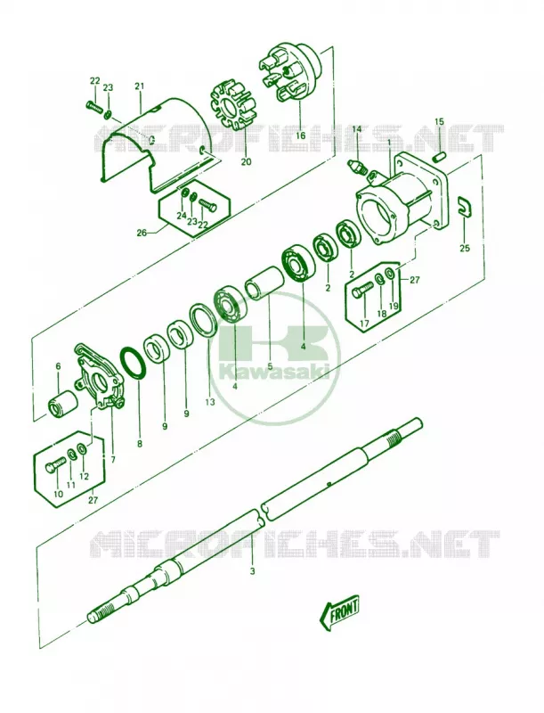 DRIVE SHAFT Kawasaki JET SKI 440 1990 JS440  JS440-A14