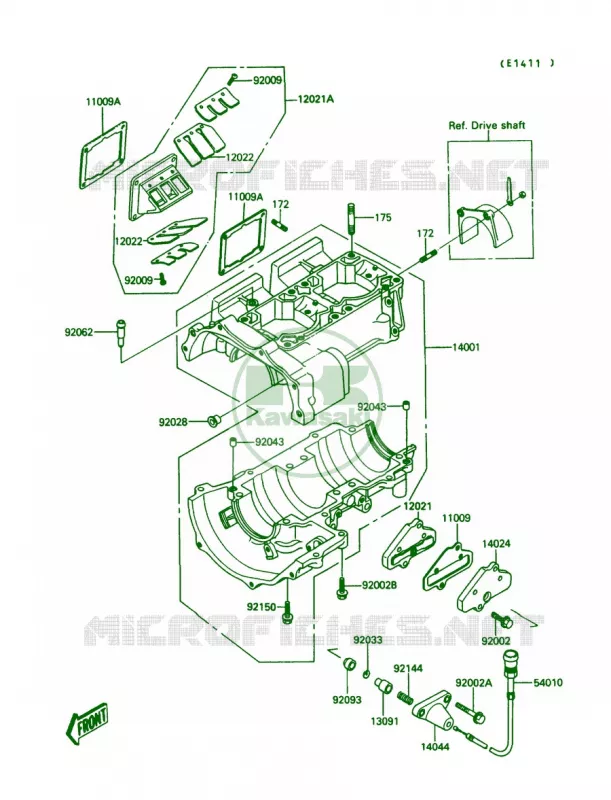 Crankcase Kawasaki JET SKI 650 1990 650 SX  JS650-A4