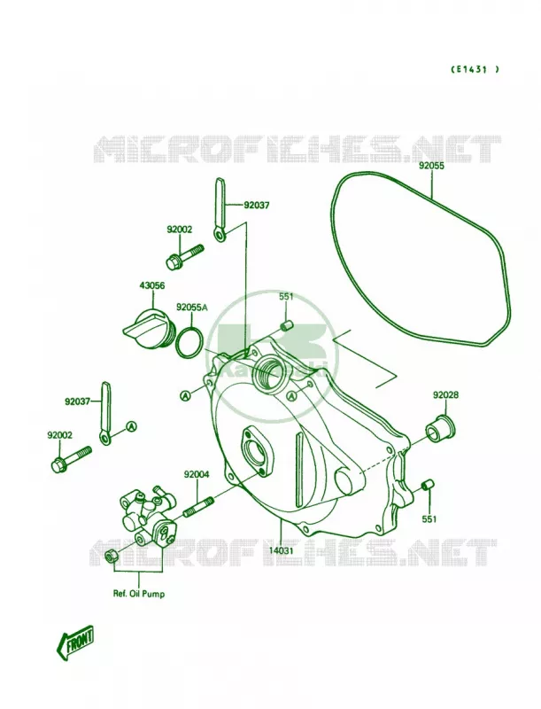 Engine Covers Kawasaki JET SKI 650 1990 650 SX  JS650-A4