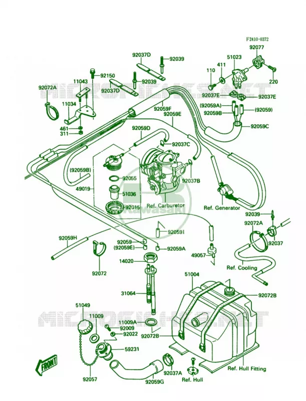 Fuel Tank Kawasaki JET SKI 300 1988 JS300  JS300-B3