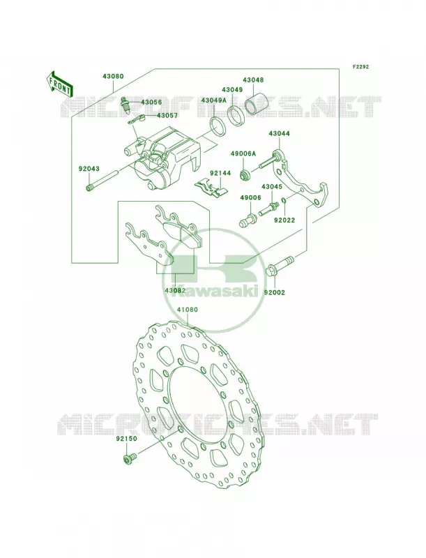 Front Brake Kawasaki MOTOS 650 2010 KLR650  KL650EAF