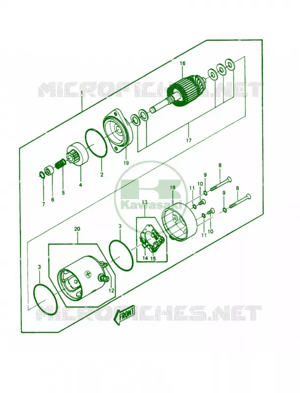 STARTER MOTOR Kawasaki JET SKI 550 1988 JS550  JS550-A7