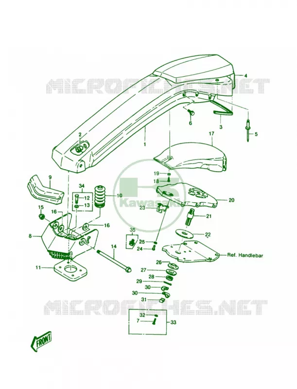 HANDLE POLE Kawasaki JET SKI 550 1987 JS550  JS550-A6