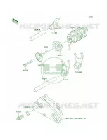 Gear Change DrumShift Forks voor Kawasaki KLX250S 2010
