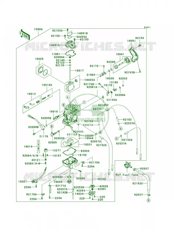 Carburetor Kawasaki MOTOS 450 2012 KLX450R  KLX450ACF
