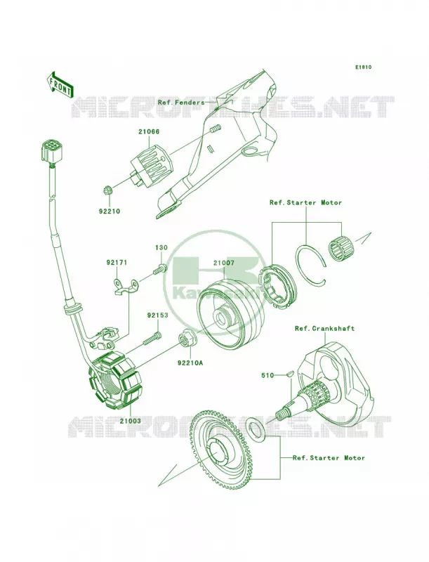 Generator Kawasaki MOTOS 450 2012 KLX450R  KLX450ACF