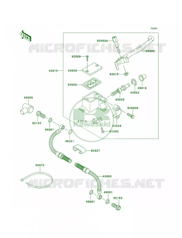 Front Master Cylinder Kawasaki MOTOS 650 2006 KLR650  KL650A6F