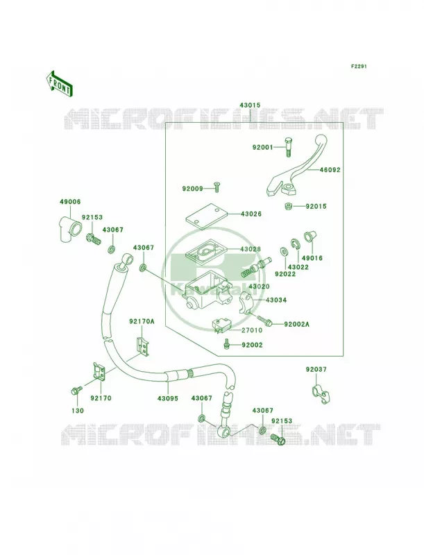 Front Master Cylinder Kawasaki MOTOS 250 2005 KLR250  KL250-D22