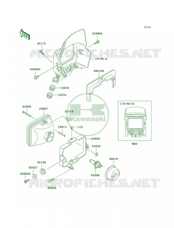 Headlights Kawasaki MOTOS 250 2005 KLR250  KL250-D22