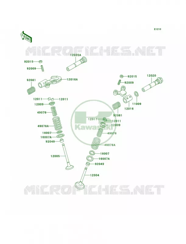Valves Kawasaki MOTOS 250 2005 KLR250  KL250-D22
