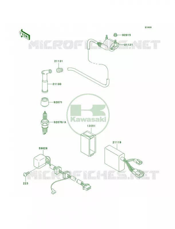 Ignition System Kawasaki MOTOS 250 2003 KLR250  KL250-D20