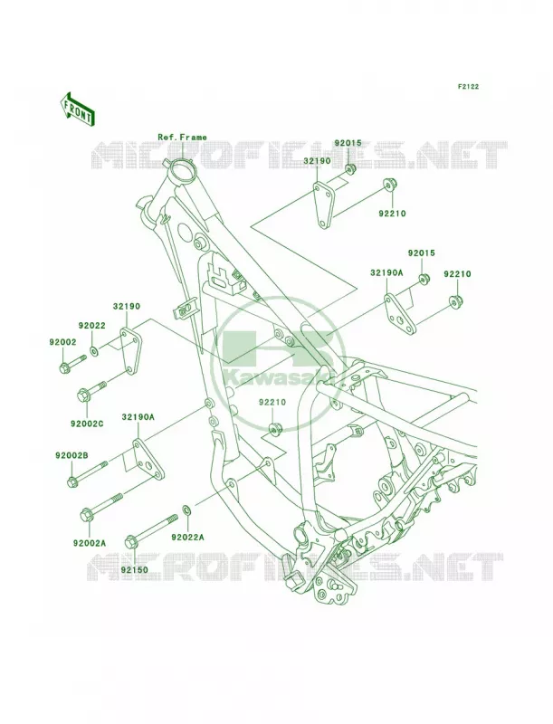 Engine Mount Kawasaki MOTOS 250 2003 Super Sherpa  KL250-G7