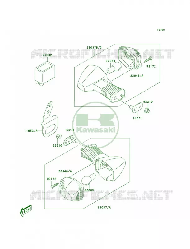 Turn Signals Kawasaki MOTOS 400 2003 KLX400SR  KLX400-A1