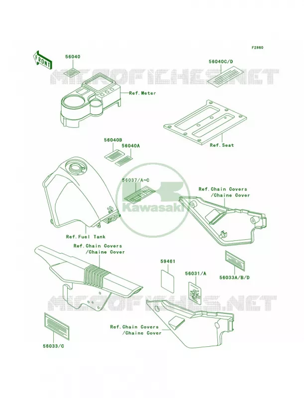 Labels Kawasaki MOTOS 650 2002 KLR650  KL650-A16