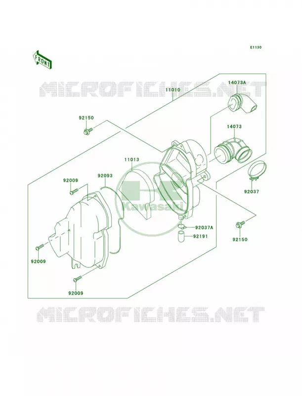 Air Cleaner Kawasaki MOTOS 110 2011 KLX110  KLX110CBF