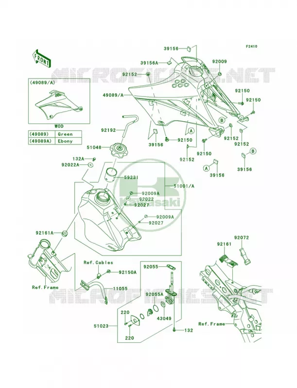 Fuel Tank Kawasaki MOTOS 110 2011 KLX110  KLX110CBF