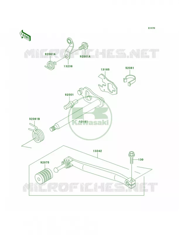 Gear Change Mechanism Kawasaki MOTOS 650 2000 KLR650  KL650-A14