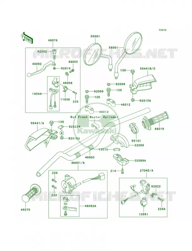 Handlebar Kawasaki MOTOS 650 2000 KLR650  KL650-A14
