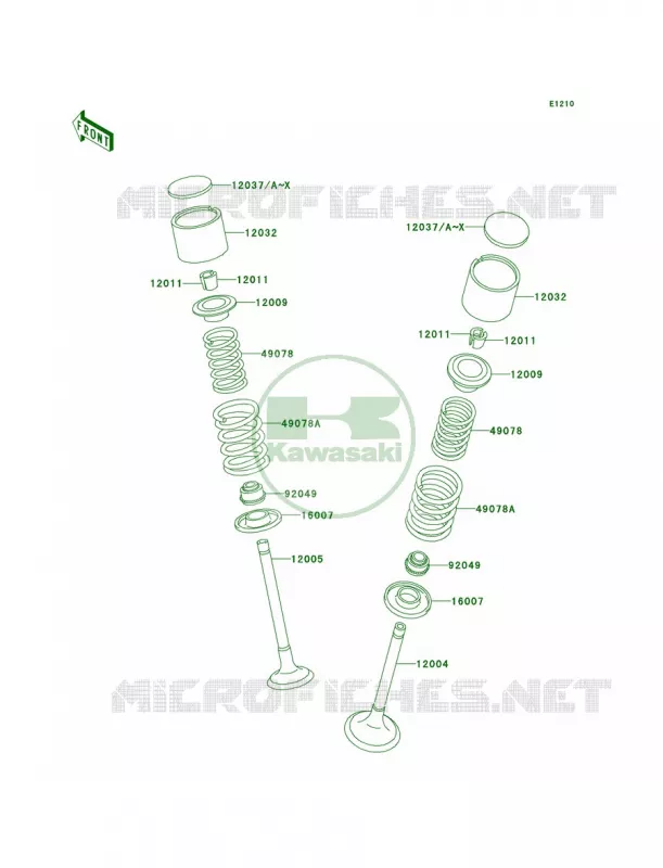 Valves Kawasaki MOTOS 650 2000 KLR650  KL650-A14