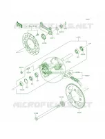 Rear Hub voor Kawasaki KLX140L 2015