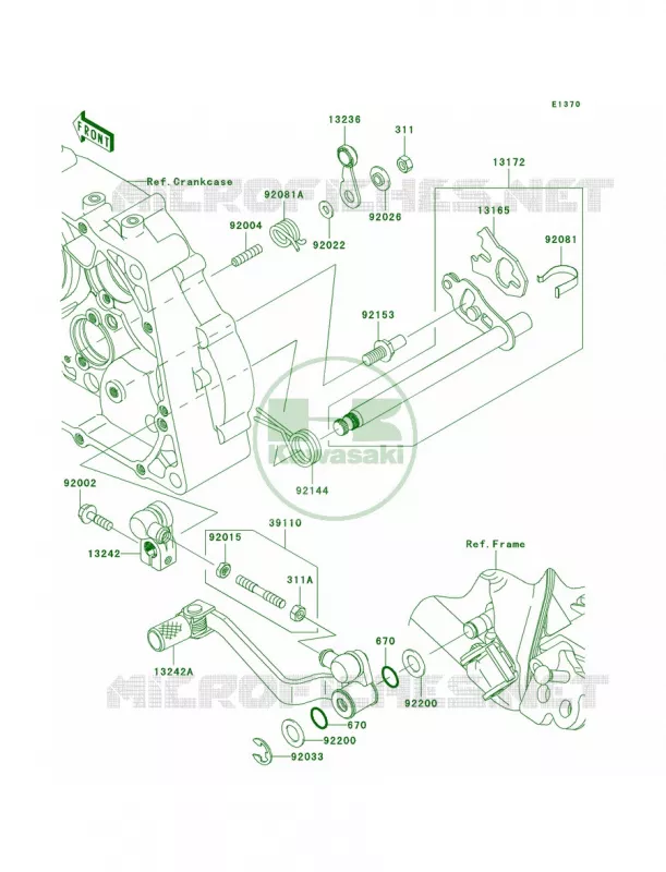 Gear Change Mechanism Kawasaki MOTOS 140 2011 KLX140  KLX140ABF
