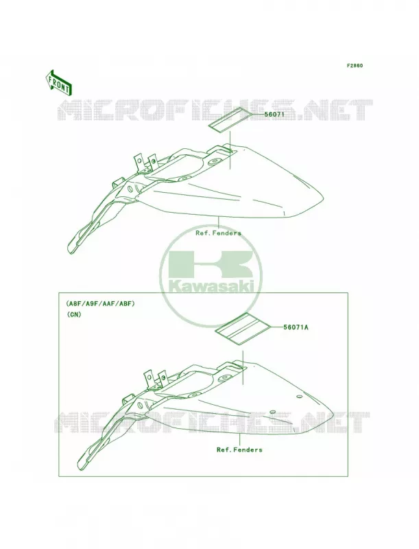 Labels Kawasaki MOTOS 140 2011 KLX140  KLX140ABF