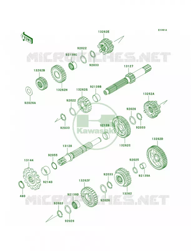 TransmissionAAFABF Kawasaki MOTOS 140 2011 KLX140  KLX140ABF