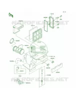Air Cleaner voor Kawasaki KLR250 1999