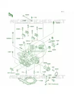 Cylinder Head voor Kawasaki KLR250 1999