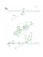 Gear Change DrumShift Forks voor Kawasaki KLR250 1999
