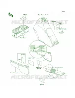 Labels voor Kawasaki KLR250 1999