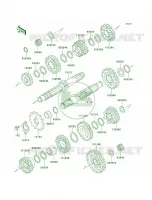 Transmission voor Kawasaki KLR250 1999