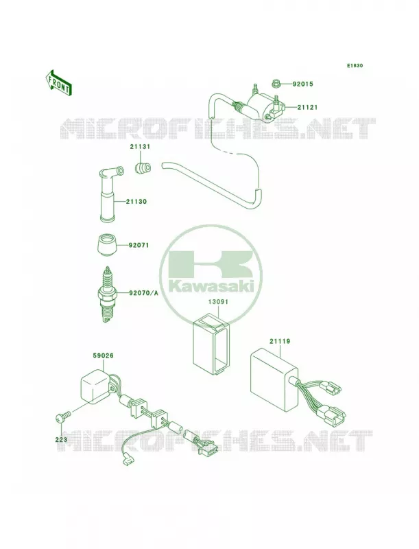 Ignition System Kawasaki MOTOS 250 1999 KLR250  KL250-D16
