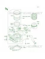 CylinderPistons voor Kawasaki KLR250 1998