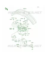 Fenders voor Kawasaki KLR250 1998