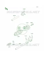 Gear Change DrumShift Forks voor Kawasaki KLR250 1998
