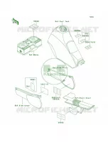 Labels voor Kawasaki KLR250 1998