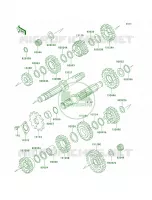 Transmission voor Kawasaki KLR250 1998